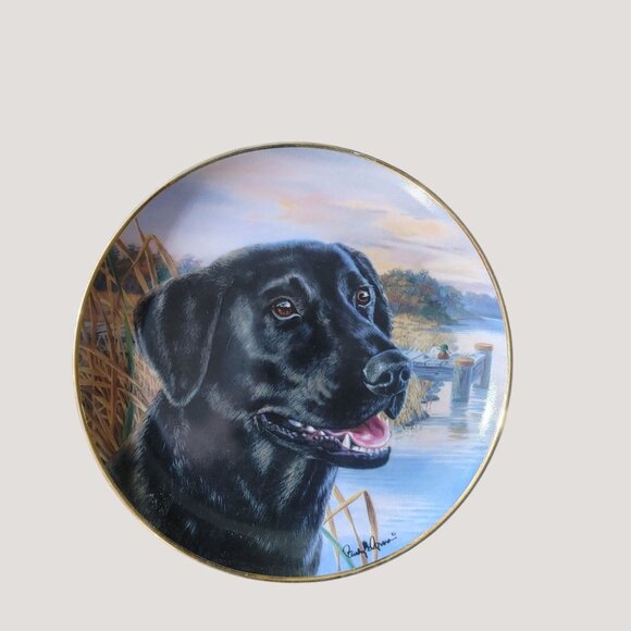 Labrador Retriever Collectible Franklin Mint Decorative Plates Set Of 5 - Picture 6 of 14